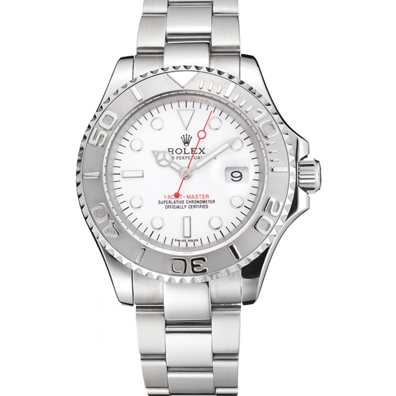 Steel Yacht-Master And Staniless Rolex Case Dial Swiss Bracelet White 0603